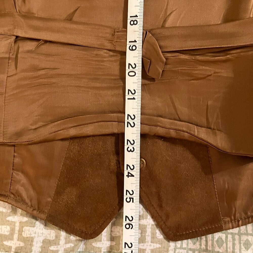 Brooks Brothers Brown Leather Waistcoat - Size: Large - Picture 5 of 8